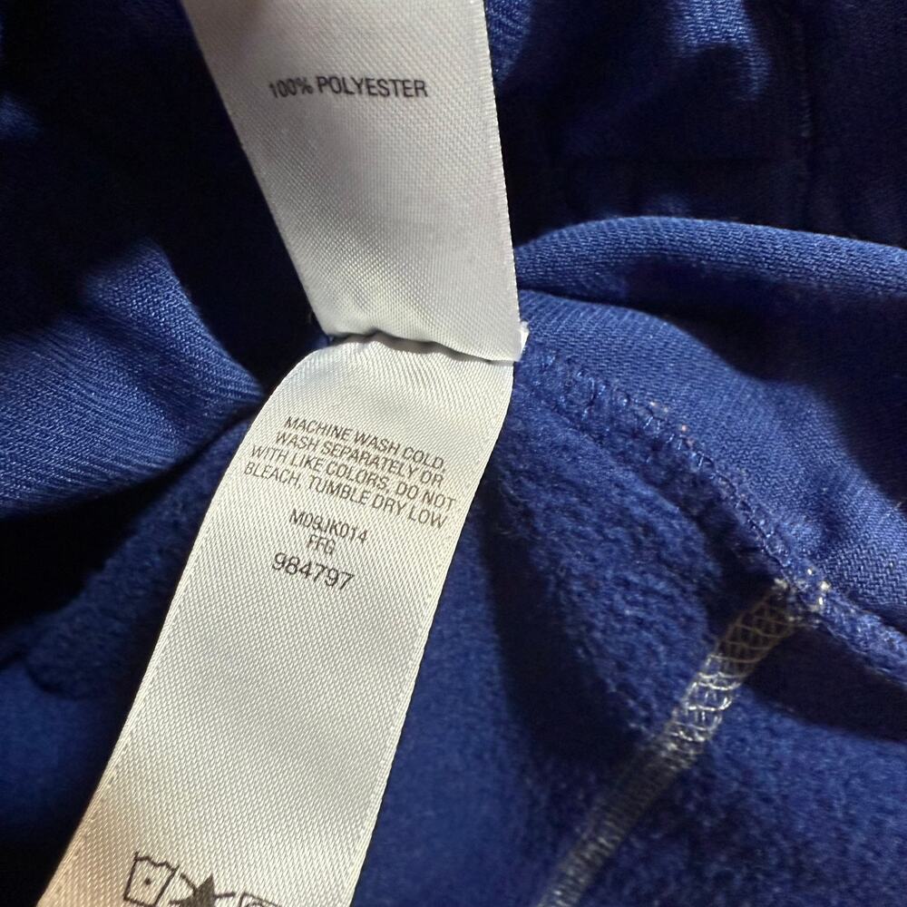 Cabela's Large Blue Full Zip Fleece‎ Jacket Pockets Utility Fall Workwear Winter - Picture 11 of 12
